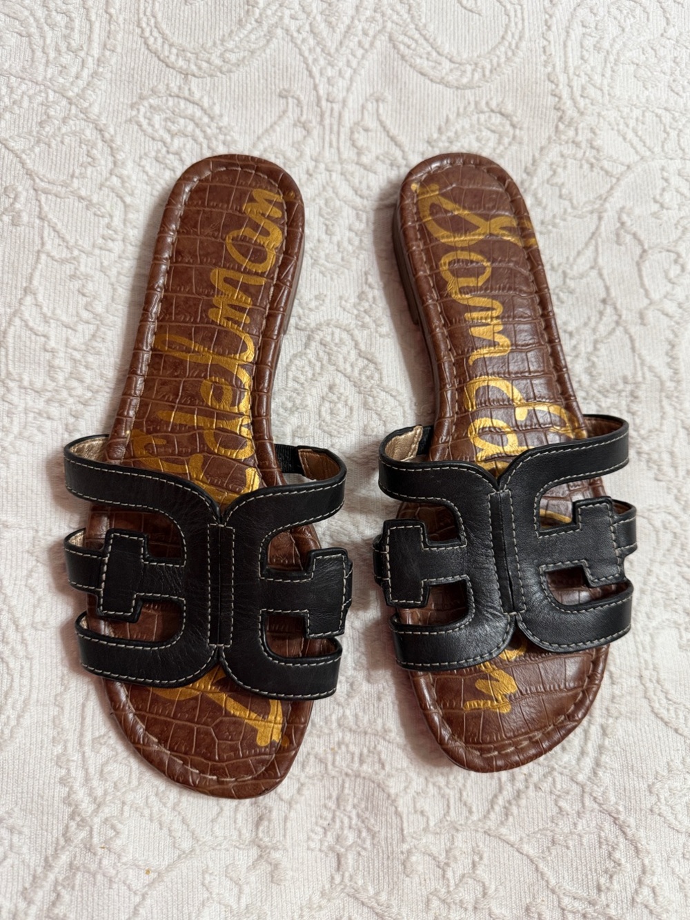 Sam Edelman Black Slide Mules Size 8 Sandals